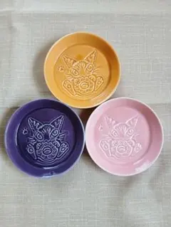 わちふぃーるど　猫のダヤン 非売品　小皿 　3枚セットのサムネイル