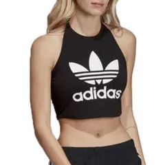 Adidas Originals トレフォイル クロップドタンク ホルターネック