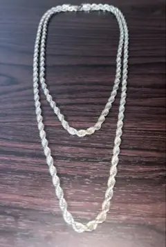 シルバー ツイストロープチェーン ネックレス