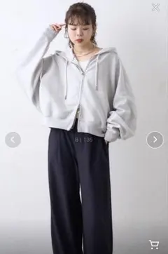 ゆるっと抜け感大人フーディー】ピグメントダンボールパーカーのサムネイル