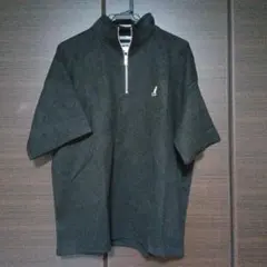 KANGOL　ブラッシュドハーフジップ　半袖カットソー