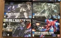 HGサンドロック、デスサイズ、シェンロン、ヘビーアームズ