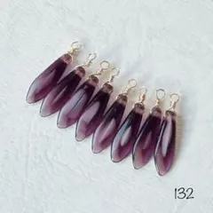 132チェコビーズ　ダガー　コンビ アメジスト