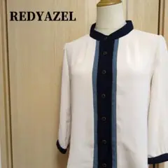 REDYAZEL レディアゼル　バンドカラー3色シャツ　7分袖　アイボリー　M