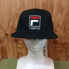 FILA TOKYO 刺繍ロゴ ベースボールキャップ BKのサムネイル