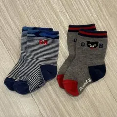 DOUBLE.B ベビー靴下 2足セット