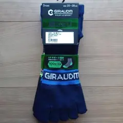 【新品未使用】 GIRAUDM 5本指ソックス 3足組 25-28cm