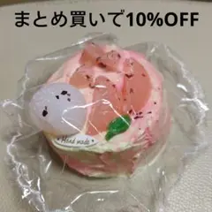 kikisquishy ぼやぼや袋 桃白玉ケーキ Lサイズ