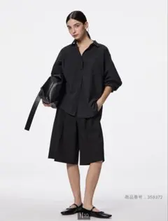 新品✨美品✨GU バミューダショートパンツNTQ+Eブラック 3XL