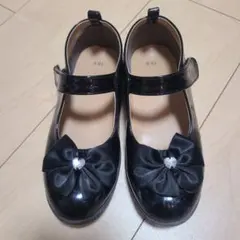 フォーマルシューズ 黒 19.0cm リボン付き