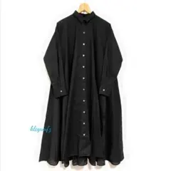 美品 ミズイロインド Aライン フレア シャツ ワンピース mizuiroind