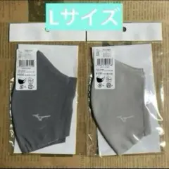 ミズノマスク　Lサイズ　2枚　グレー&シルバーグレー