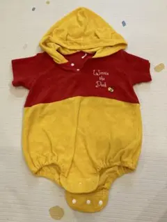 なりきり　プーさん　ベビー　ロンパース　フード付き　半袖　ハーフバースデー　70