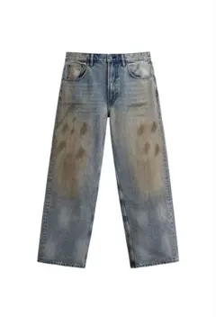 ZARA ACNE STUDIOS風 ヴィンテージ加工バギーフィットジーンズ - メルカリ