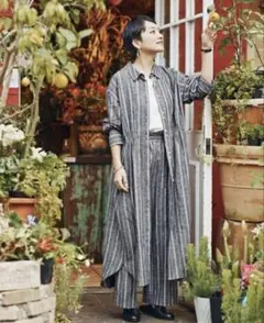 【最終値下げ】スタディオクリップ《高山都さんコラボ》リネンレーヨンワイドパンツ