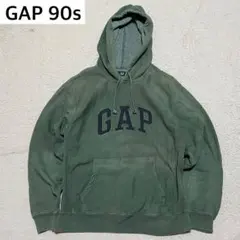 OLD GAP パーカー　紺タグ　90s アーチロゴ　サンフェード　韓国製　L