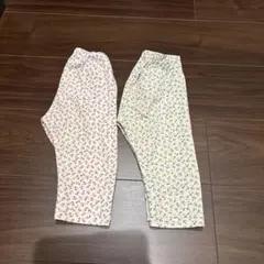 花柄ボトムス 100cm 2点セット　7部丈