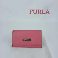 【即売れ特価】FURLA フルラ 5連キーケース ピンク レザー