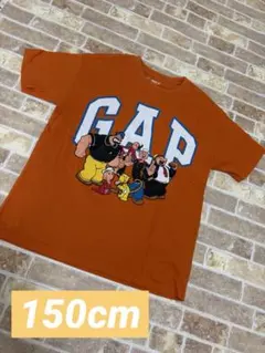 GAP ポパイ Tシャツ XL オレンジ 150cm