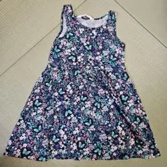 H&M 花柄ノースリーブワンピース US 2-4Y