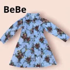 BeBe 花柄長袖ワンピース 140