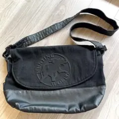 ジャンク品　リメイク素材　ハンティングワールド ショルダーバッグ ブラック　黒のサムネイル