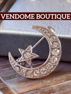 わか様VENDOME BOUTIQUEクレセントムーンヴィンテージブローチH24のサムネイル