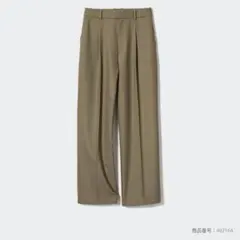 UNIQLO　オリーブ タックワイドパンツ　S