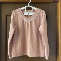 axes femme ピンク Vネックカットソー