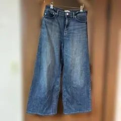 近代モデル✨YANUK ヤヌーク ワイドフレアデニムパンツ ストレッチ