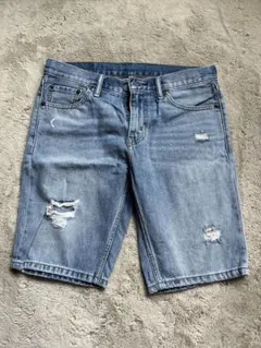 【人気モデル】Levi's 511 スリムショーツ W30（ダメージ加工）