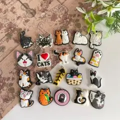 【2310】クリップチャーム 猫のテーマ 30個 ＊訳あり 700円