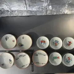 【和食器2種おまとめ】有田焼 祥苑 色絵豆皿 ＆ モダン柄 10枚セット