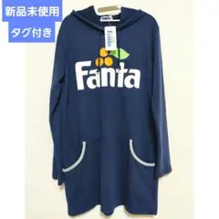 Fanta ファンタロゴ パーカーワンピース チュニック ネイビーL 新品未使用