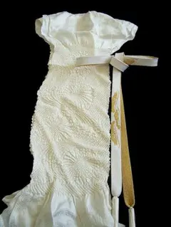 大特価 美品 礼装用 白地の 帯揚げ・帯〆（正絹) セット＜Bｍ234＞