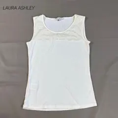 【ローラアシュレイ】ノースリーブシャツ　レース　アイボリー　サマーのサムネイル
