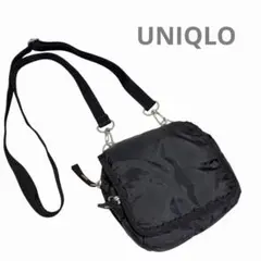 【美品】UNIQLO ミニショルダーバッグ 黒 ナイロン ポシェットのサムネイル