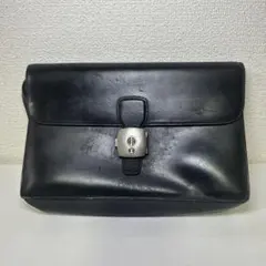 dunhill ダンヒル セカンドバッグ クラッチバッグ レザー ブラックのサムネイル