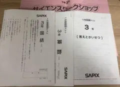 匿名　SAPIX　3年　1月度復習テスト　サイエンスワークショップ