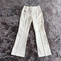 【未使用】伊太利屋 ラインストーン付き フレアパンツ センタープレス 9号のサムネイル