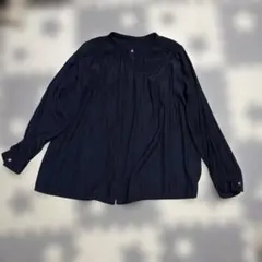 長袖シャツ ネイビー ブラウン 2点セット