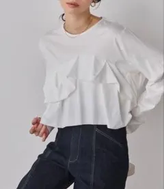 hunch フロントフリル長袖Tシャツのサムネイル