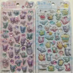 【正規品】サンリオキャラクター シール 2枚セット うるちゅるポップシール