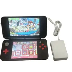 ニンテンドー2DS LL ブラックレッド マリオ7パック 充電器付き
