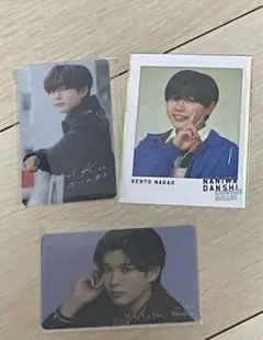 匿名配送 なにわ男子長尾謙杜 クリアソロカード 3枚セットおまけ付き