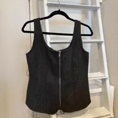 ZARA ビスチェ ダークグレー Lサイズ　未使用品のサムネイル