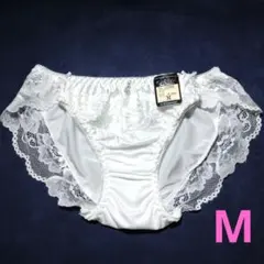 U073 トリコットショーツ Мサイズ レディース パンティー レース 白のサムネイル