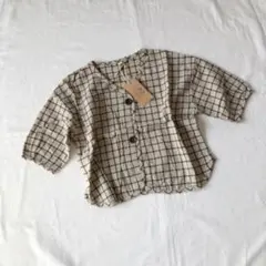 新品タグ付き ◆ 韓国子供服 120 130 孔子柄 おしゃれ 羽織り トップス