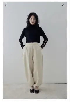 新品 CHIEKO+ ジャスミンパンツ サイズ36 ブラック チエコプラス