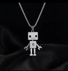 [送料込]ロボット型　ペンダントネックレス
